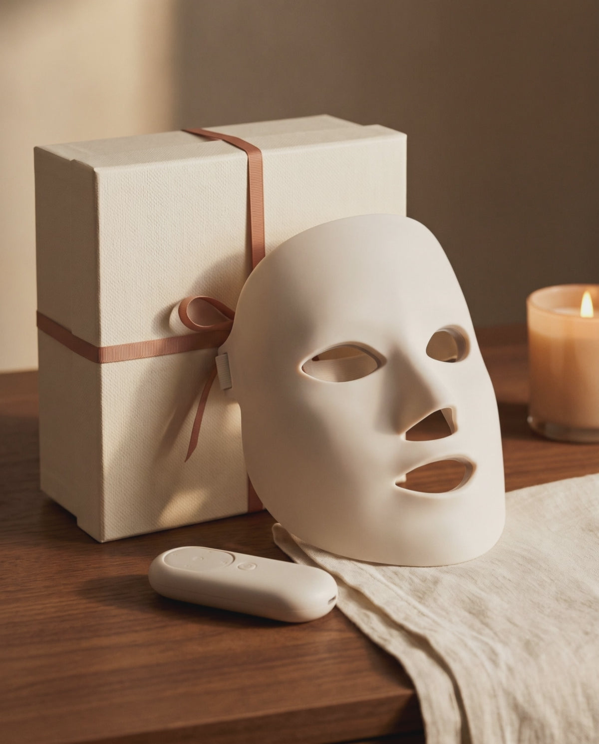 Allumage du Masque avec la télécommande, vu de côté